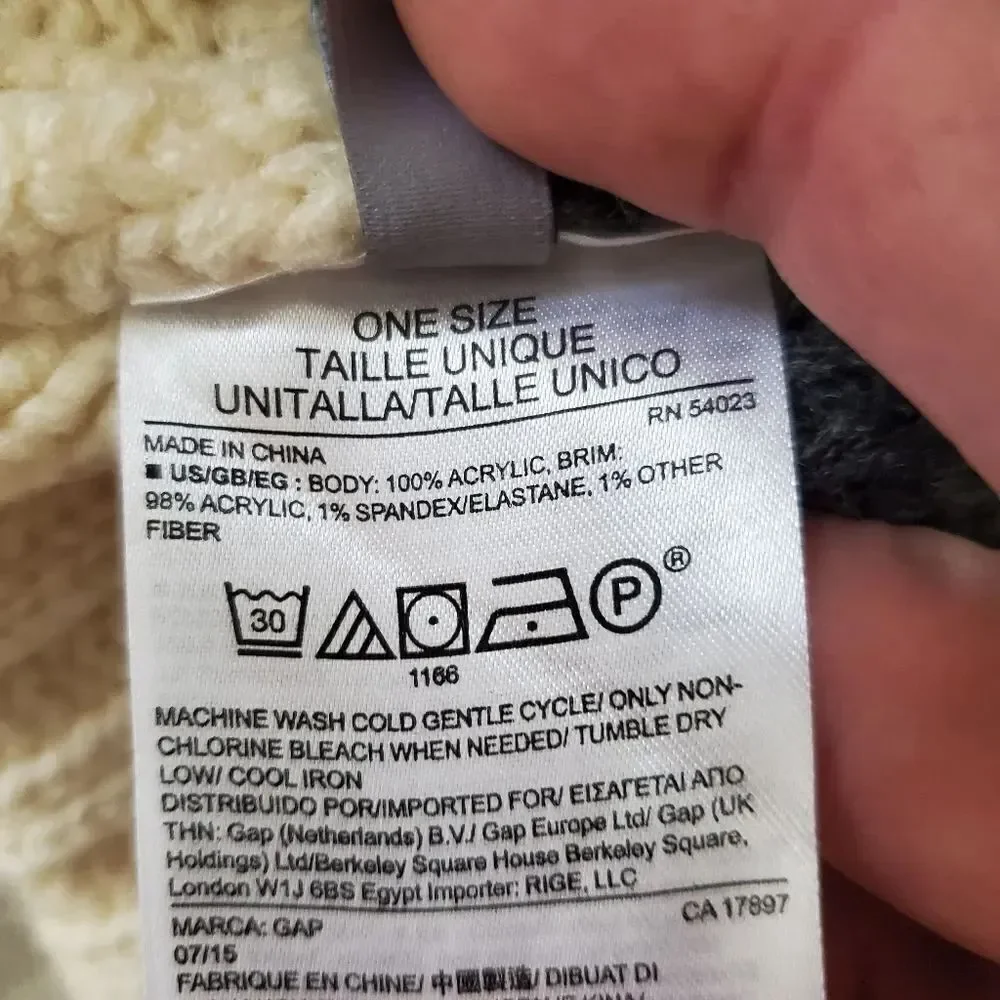 Gap Peace Pom Pom Beanie